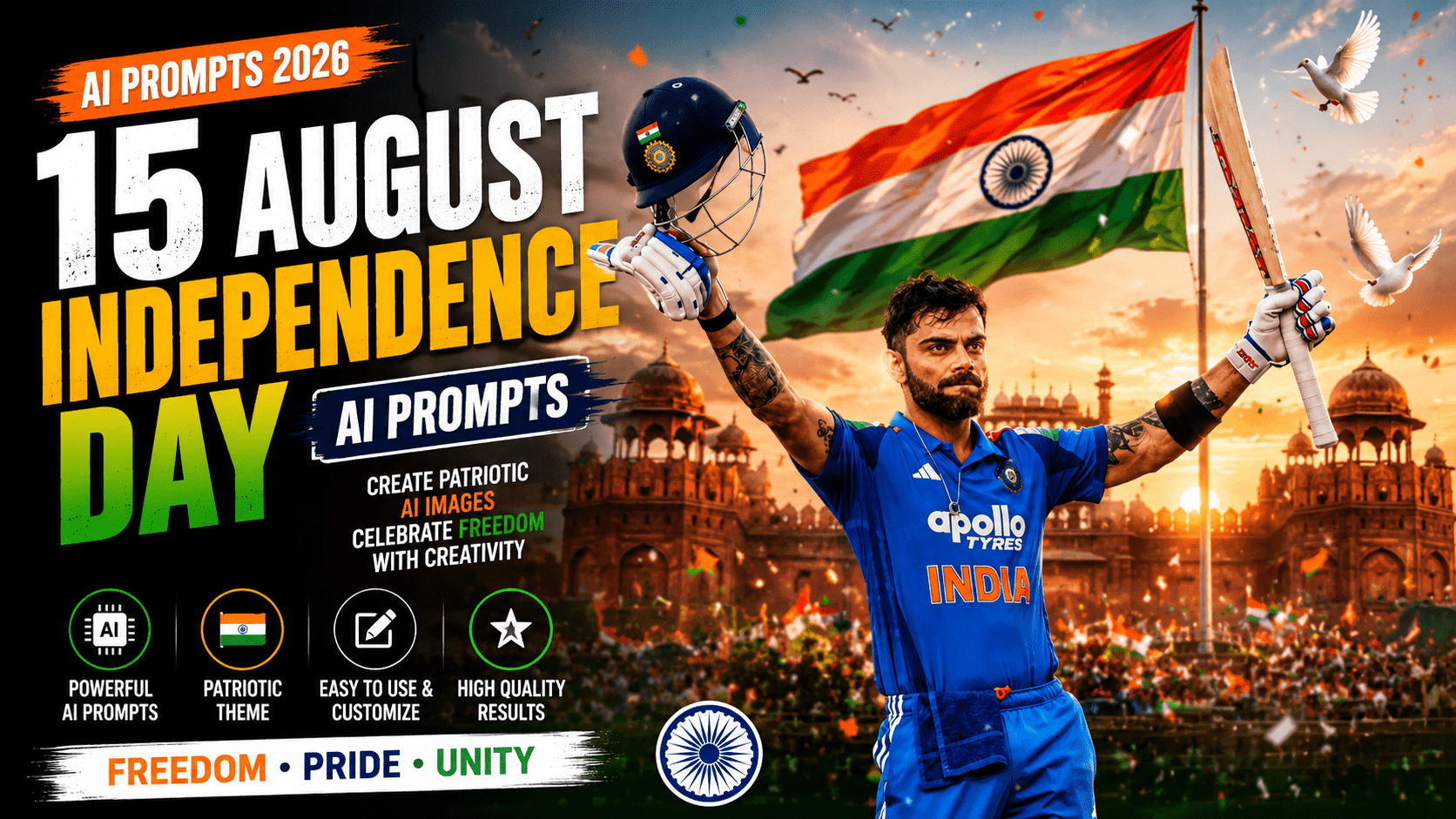 15 August Independence Day AI Prompts: Create aesthetic Images for India