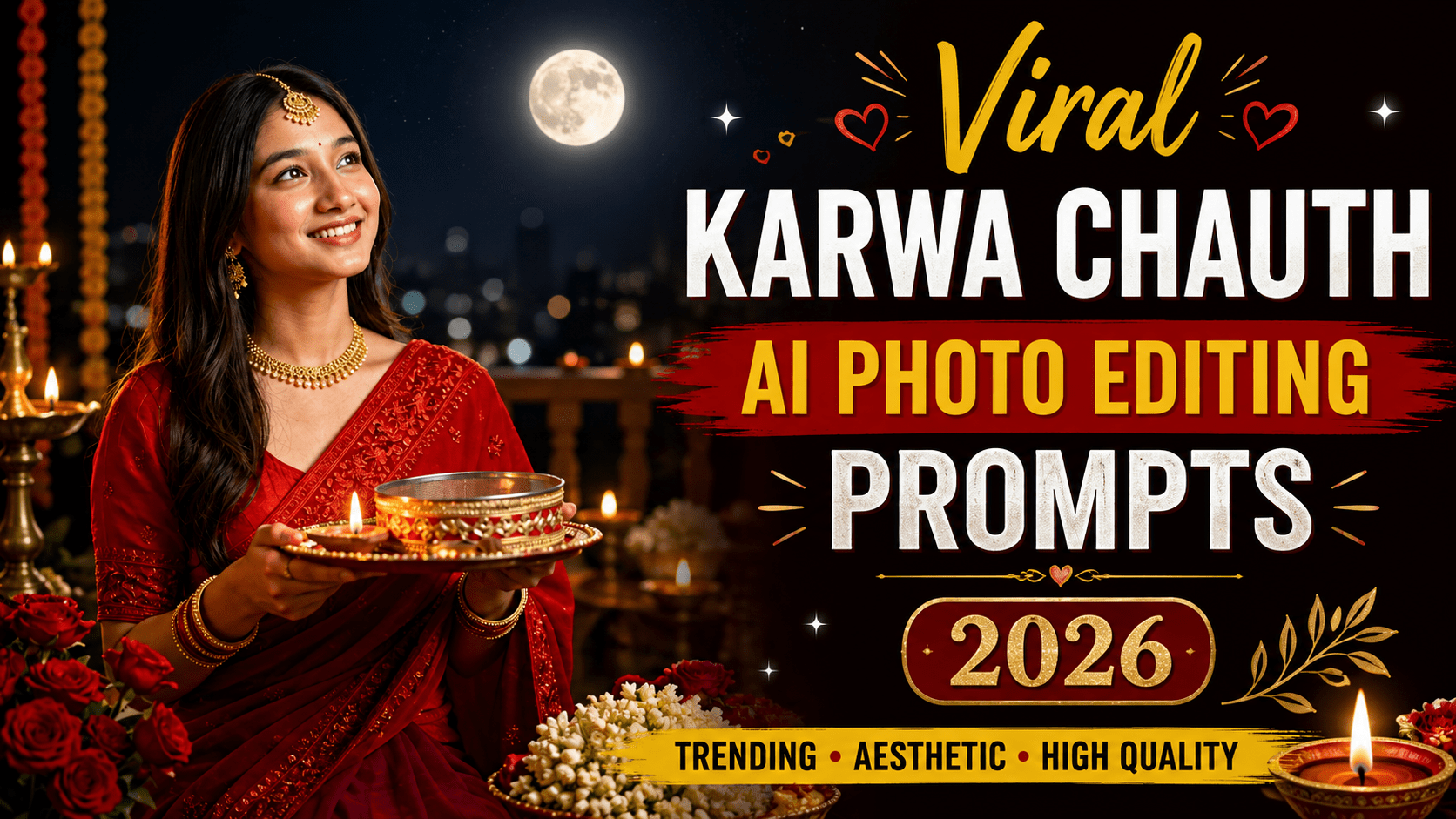 Karwa Chauth AI photo editing prompts 2026