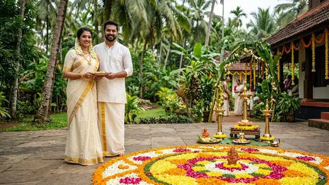 5 New Couple Onam AI Photo Editing Prompts 2026 - Create Romantic Festive Portraits