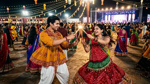 Dandiya Couple Prompt for Gemini 2026: 12+ Trending Navratri Looks Copy Paste