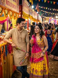 Dandiya Couple Prompt for Gemini