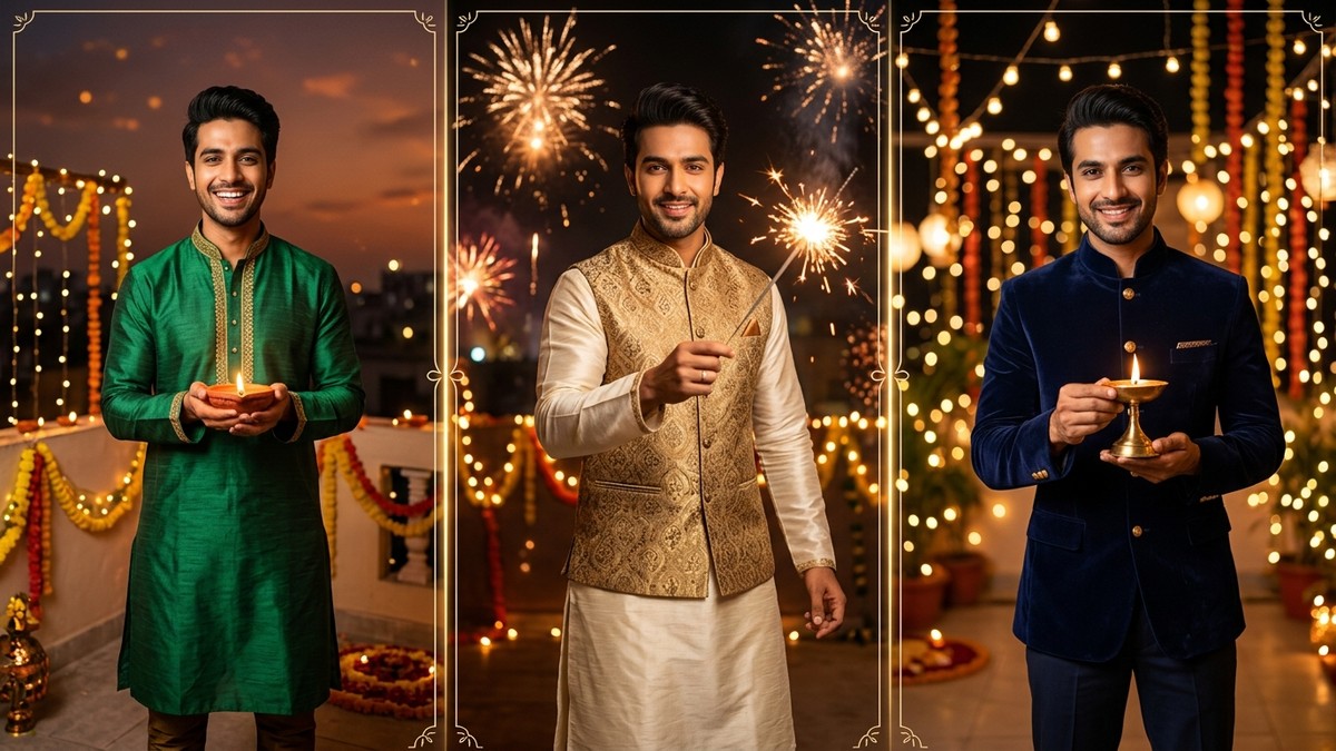 Diwali Gemini Prompt for Men 2026: 10+ Royal Kurta & Festive Looks Copy Paste