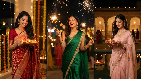 Diwali Prompt for Gemini Girl in Saree 2026: 10+ Viral AI Looks Copy Paste