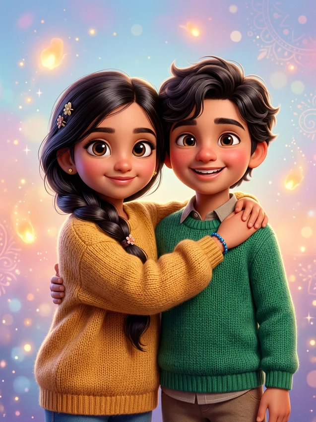 Gemini ai photo prompt copy paste trending boy and girl 2026 - 3d pixar disney animated couple