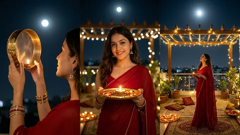 Karwa Chauth Prompt for Girl 2026: 10+ Viral Gemini & ChatGPT Saree Prompts Copy Paste