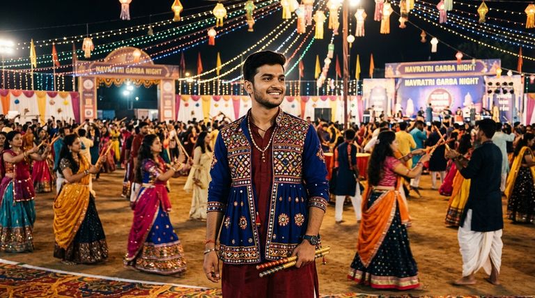 Navratri Garba night AI photo editing prompt for boys