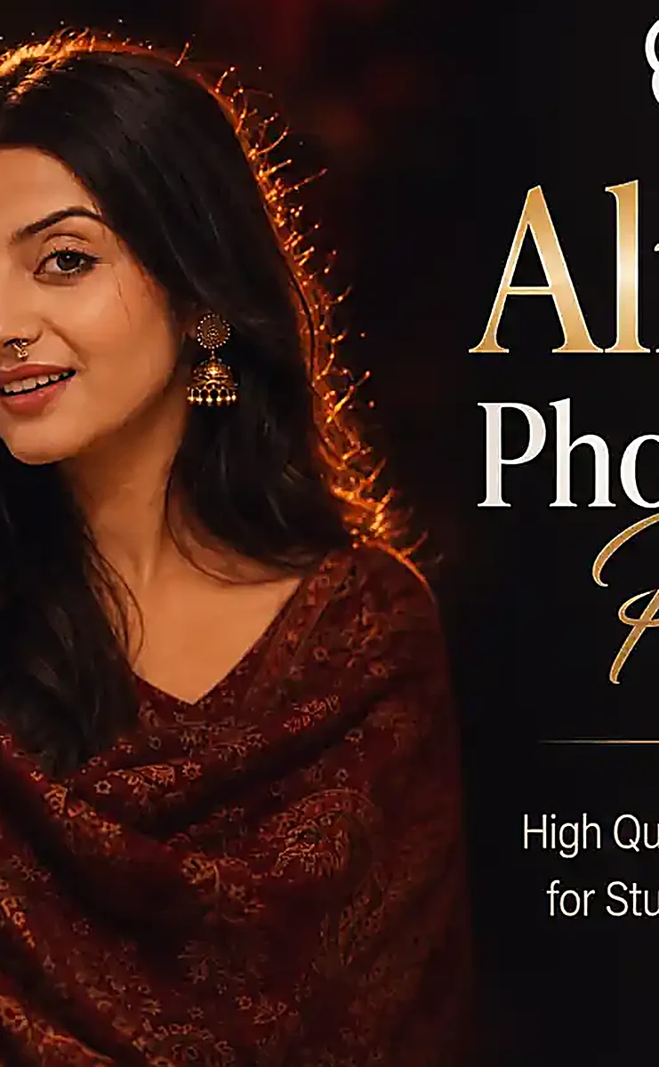 Alfaaz prompt Gemini close-up radiant smile with warm torch-light rim glow and wavy hair