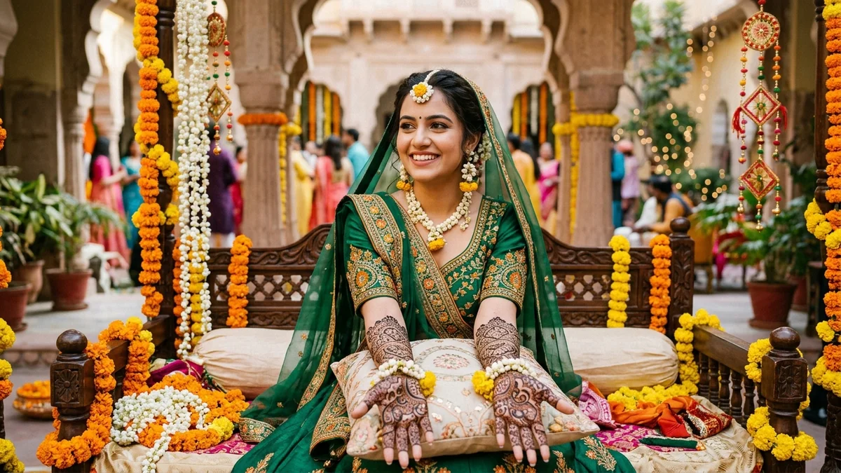 Mehndi Prompt for Gemini Girl (2026): 10+ Viral Bridal & Festive Henna AI Photoshoot Poses