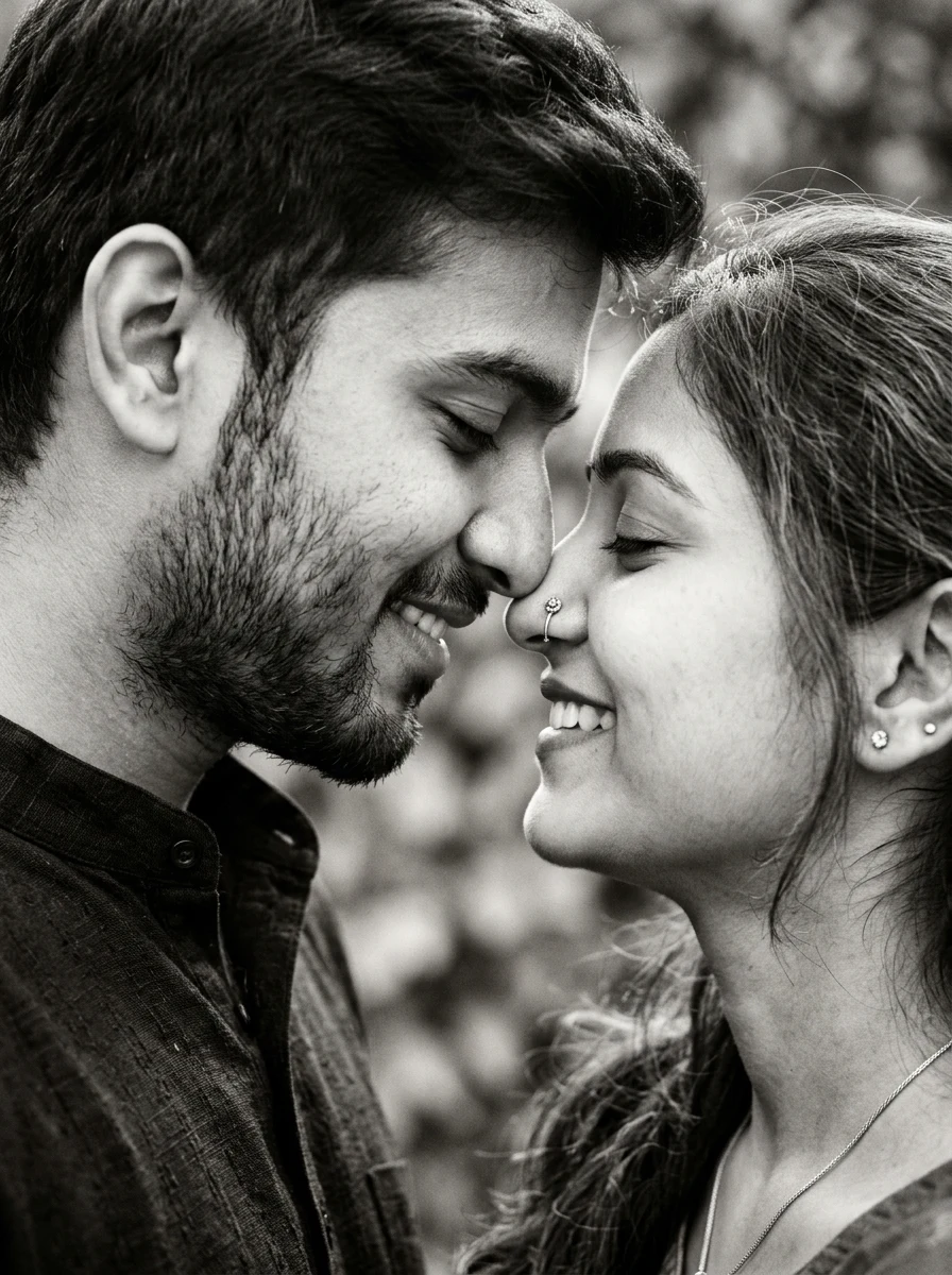 Couples AI prompts monochrome fine art noir eye duo black and white contrast