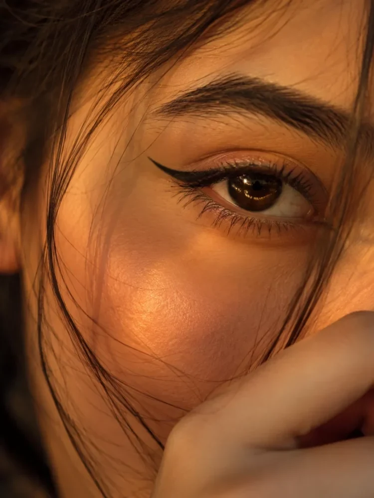 Extreme Macro Single Eye Close-Up AI Photo Prompt for Girl