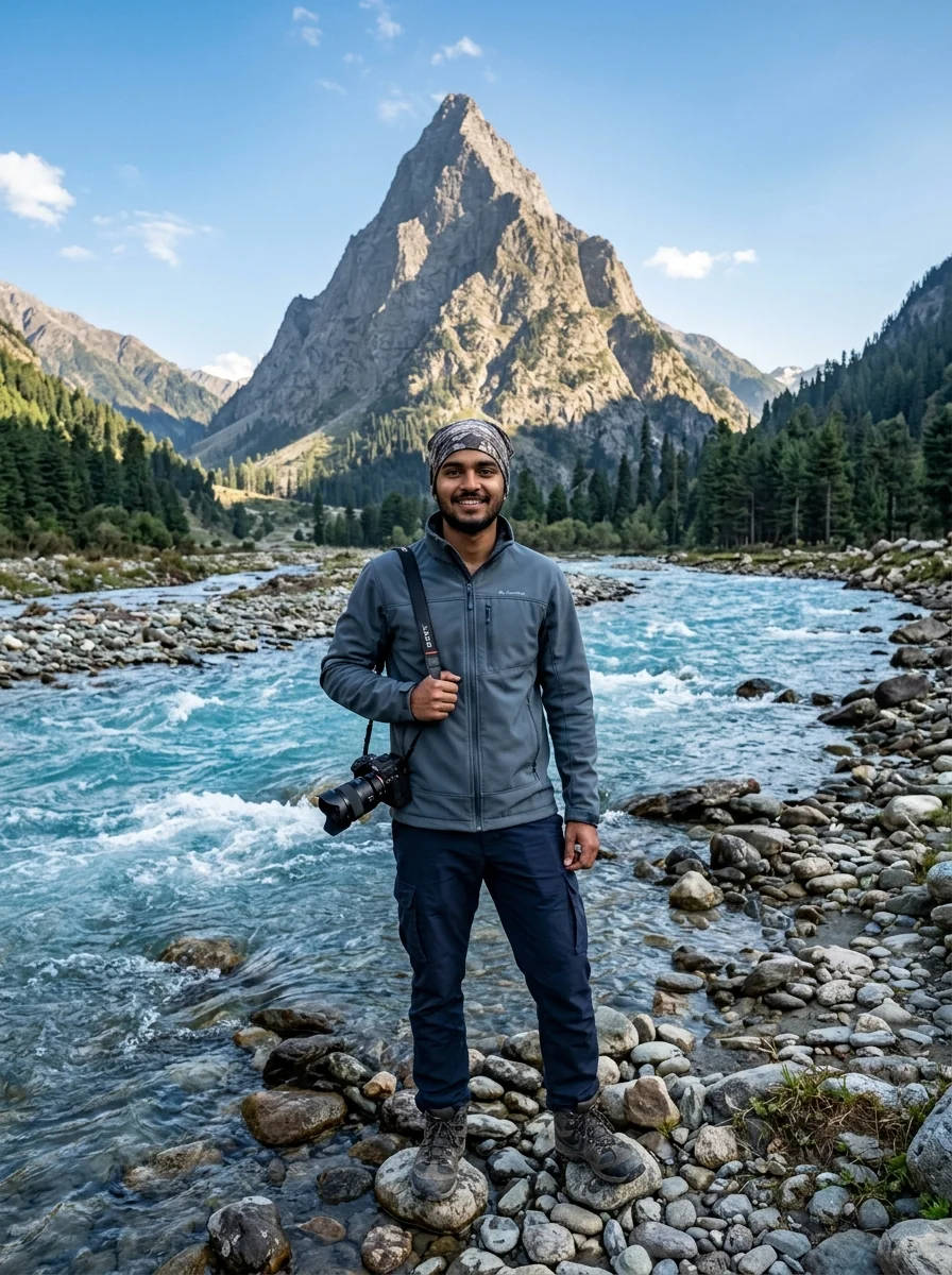Gurez Valley Habba Khatoon pyramid peak Kishanganga river prompt for Gemini