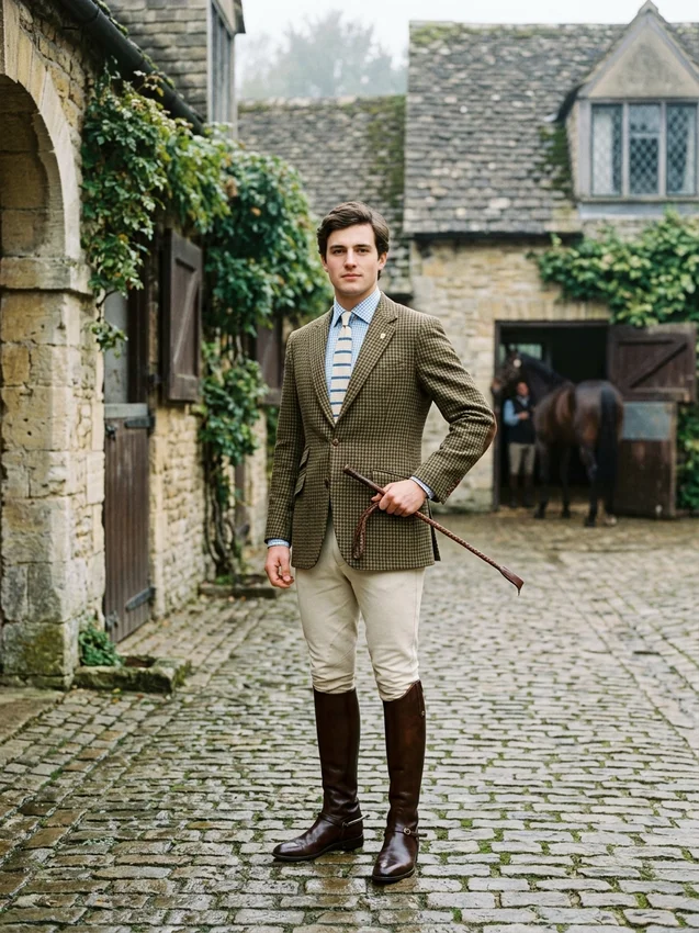 Old Money Prompt Gemini Country Estate Equestrian Tweed Blazer