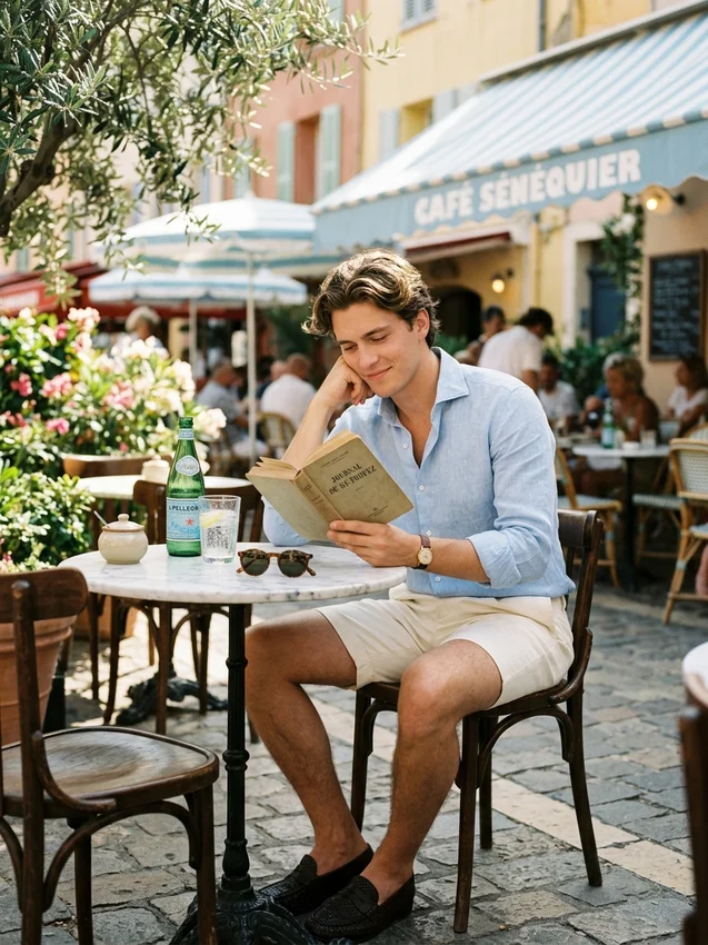 Old Money Prompt Gemini French Riviera Saint-Tropez Linen Terrace