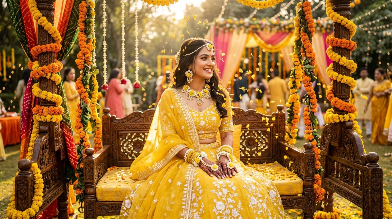 Prompt for Haldi Ceremony for Bride (2026): 11+ Trending AI Photo Prompts for Gemini & ChatGPT