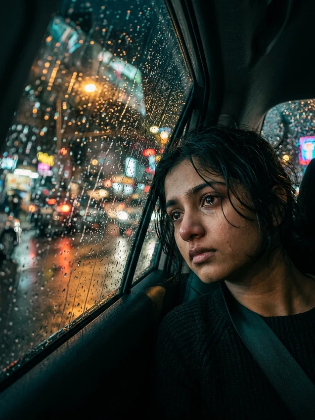 Tenu Koi Penda Na Farak Sohneya CapCut Template Moody Rain Car Window Reflection
